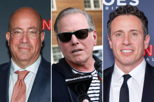 Left: Former CNN chief executive Jeff Zucker. Center: CEO of Discovery Communications David Zaslav Right: Former CNN anchor Chris Cuomo