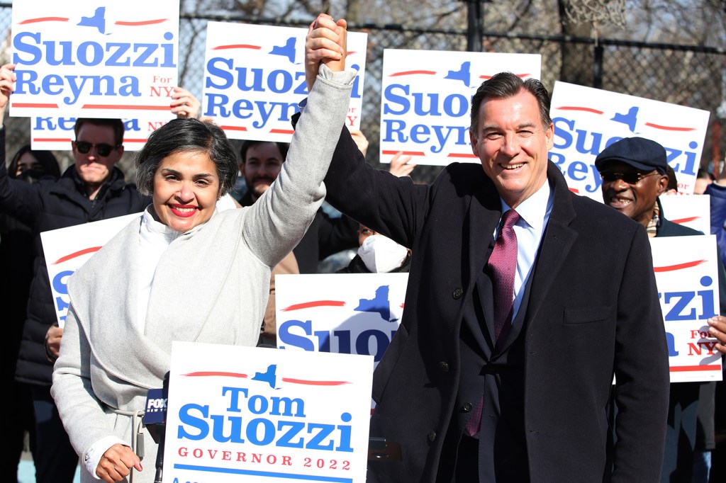 "We’re making history,” said longshot Democratic gubernatorial candidate Suozzi in Williamsburg ahead of introducing his pick for No. 2 on the ticket.