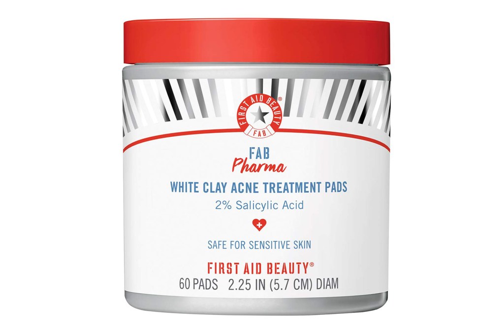 First Aid Beauty FAB Pharma 2% Salicylic Acid White Clay Acne Treatment Pads