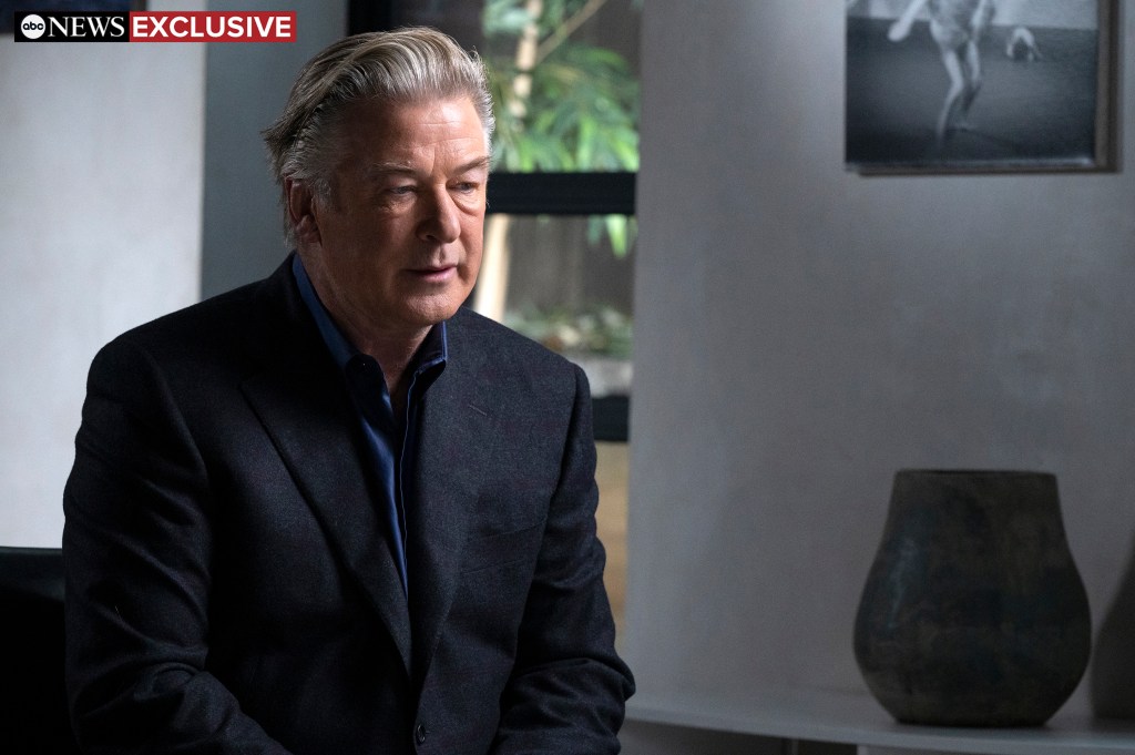 Alec Baldwin sits down with George Stephanopoulos for an interview after shooting Halyna Hutchins  on set.  