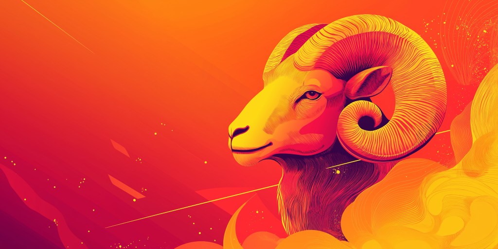 The Aries zodiac symbol
