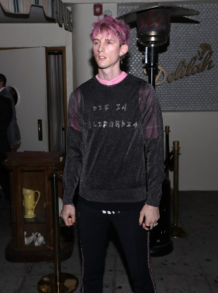 Machine Gun Kelly wears "Die in California" shirt