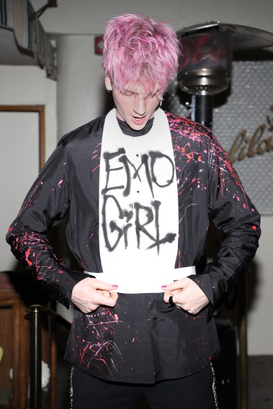 Machine Gun Kelly wears "emo girl" shirt