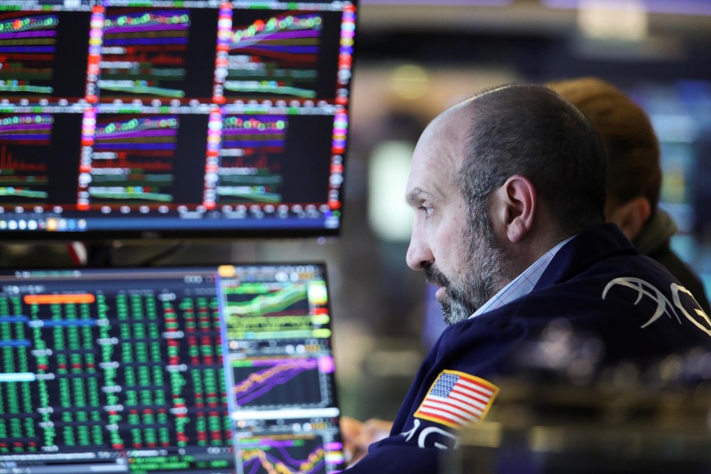 Worried NYSE trader