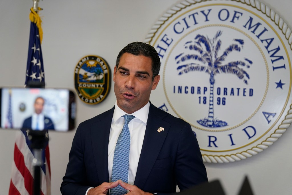 Miami Mayor Francis Suarez also attended the conference at the Ritz-Carlton.