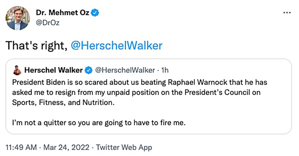 Both Senate candidates took to Twitter to reject the call to quit.