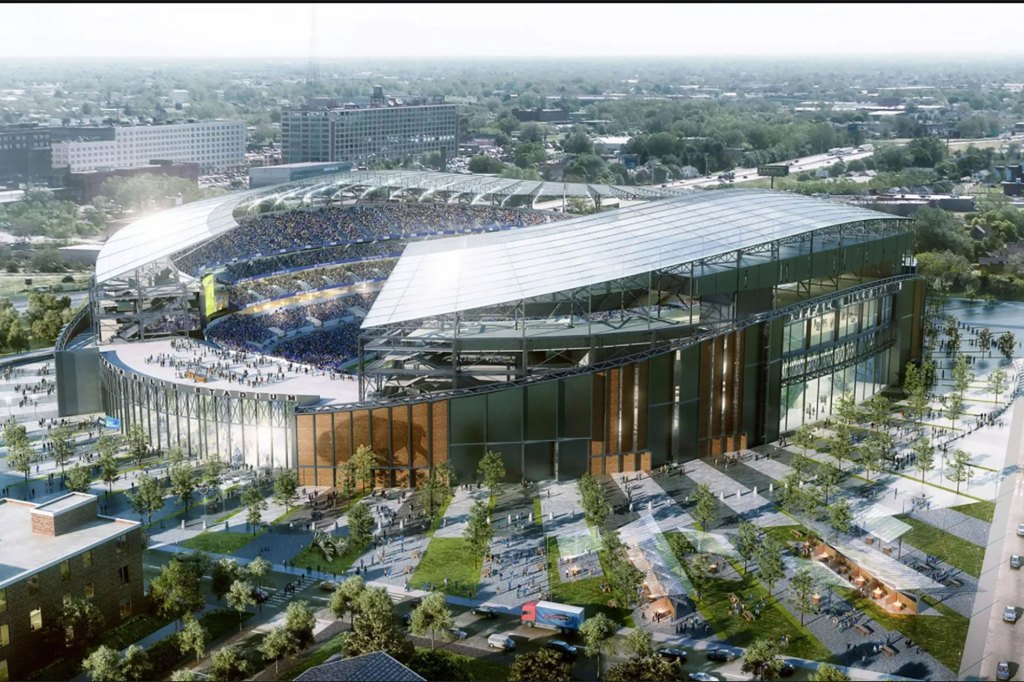 Rendering of the proposed renovations to Buffalo Bills Highmark Stadium.