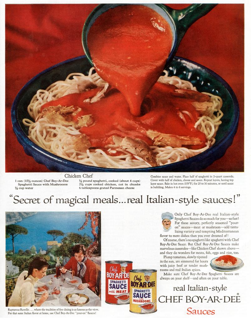 That eventually led to a canned food business — and later a contract supplying Allied troops during World War II. Returning American troops now had a fondness for the canned spaghetti