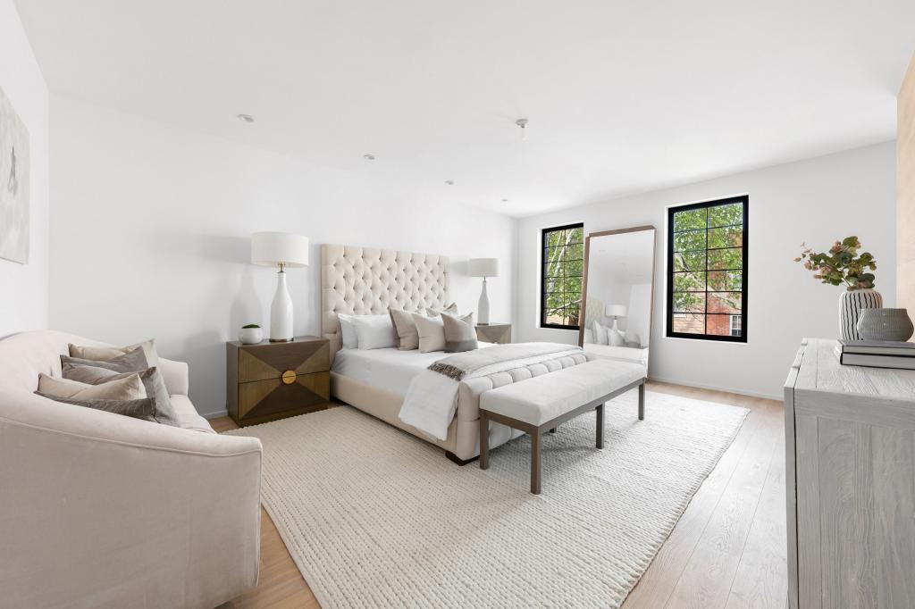 A bedroom inside the Brooklyn residence.