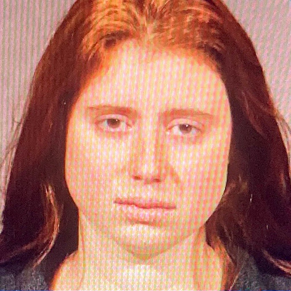 Mugshot of Lauren Pazienza, 26, of Port Jefferson, Long Island, New York, turned herself in to New York police.