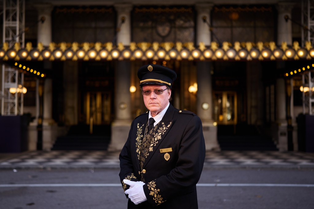 Portrait of The Plaza Hotel doorman Neil Johnson, 60, who intervened when an EDP allegedly assaulted a 9-year-old girl visiting from Miami.