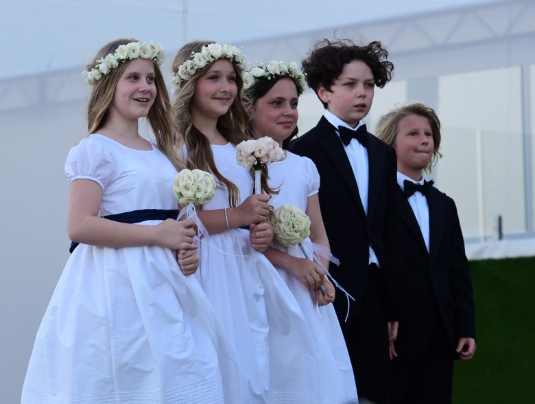 Harper Beckham at her brother's wedding