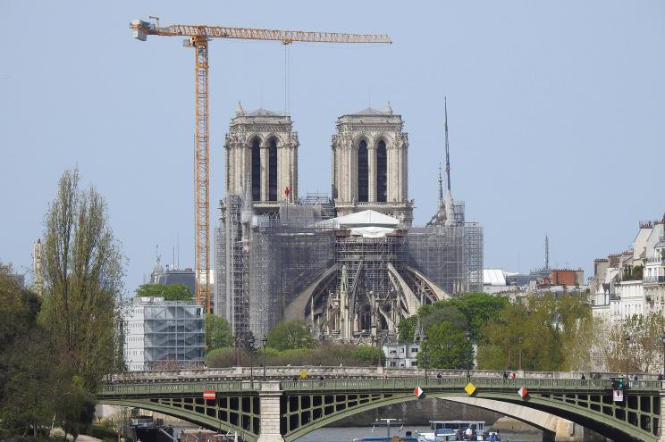 The first phase of cleaning up debris has only been completed at the Notre Dame Cathedral in Paris.