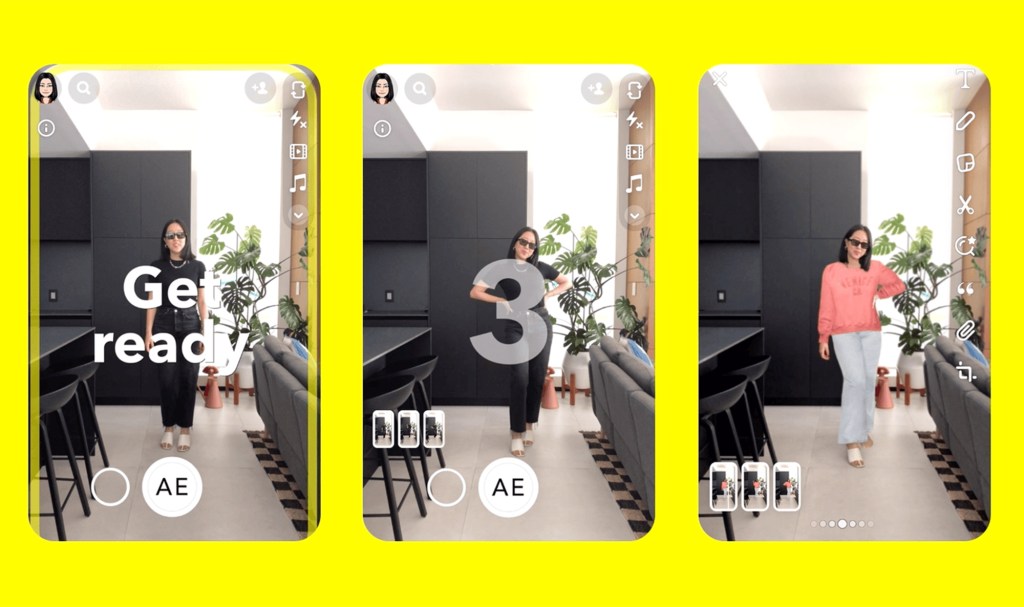  A new feature called “Dress Up” on Snapchat lets users browse AR shopping filters that let them virtually try on clothing and accessories.