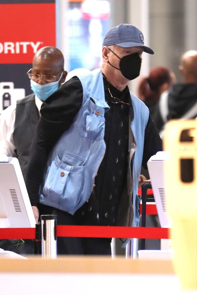 Bill Murray was spotted going through a security checkpoint.