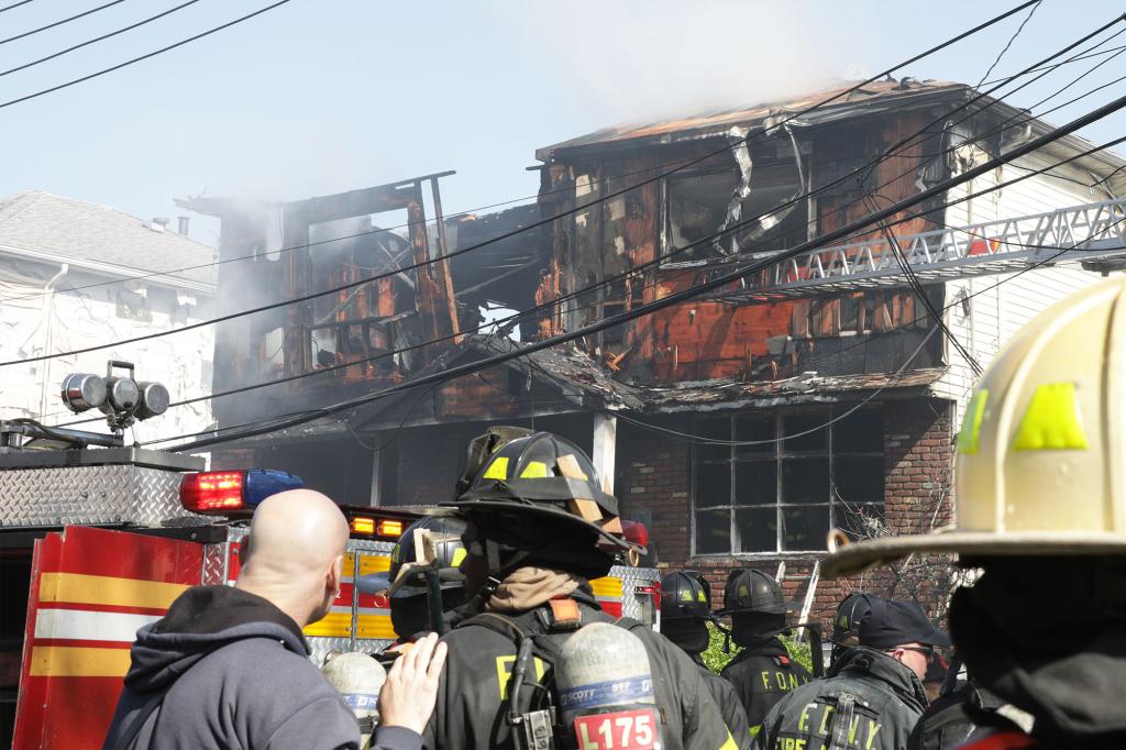 Showing the FDNY at a 3alarm Fire at a Residental House at 108-26 Avenue N in Brooklyn, NY.