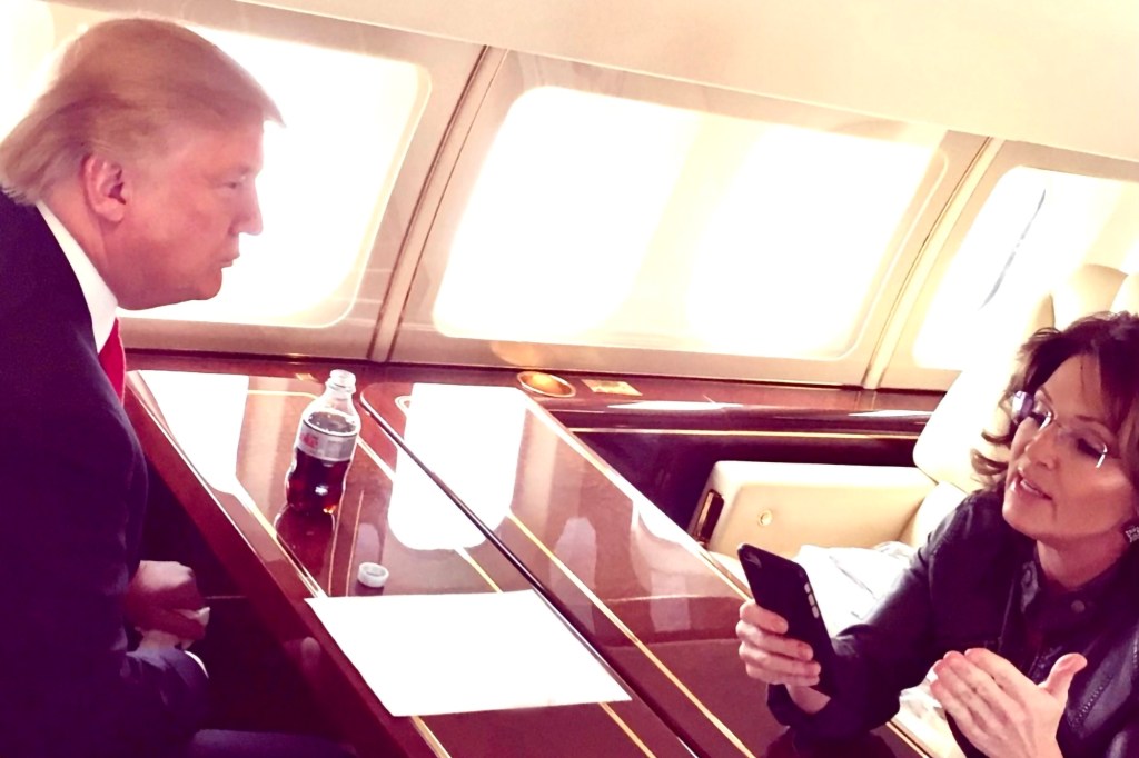 Palin (pictured with Trump in 2016) said the former president is "a master in holding people accountable."