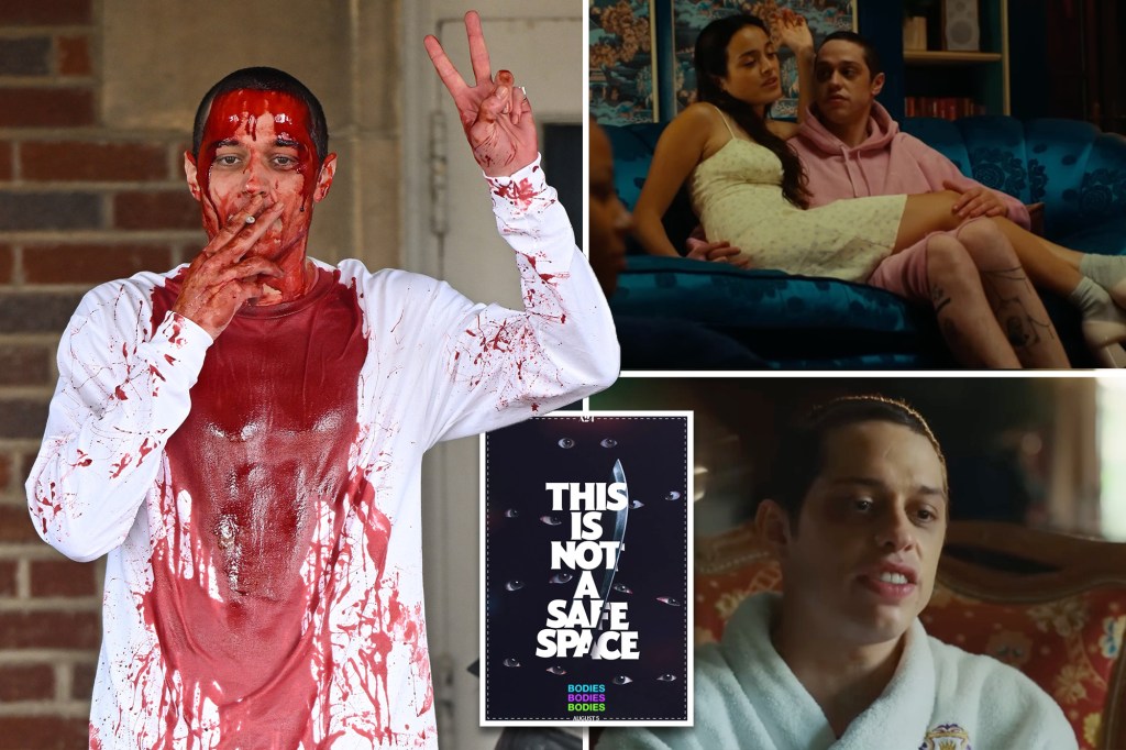 Pete Davidson finds himself among a murderer and passive aggressive Gen Zers in a new horror comedy "Bodies Bodies Bodies."