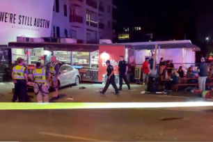 Crime scene at Texas food truck crash