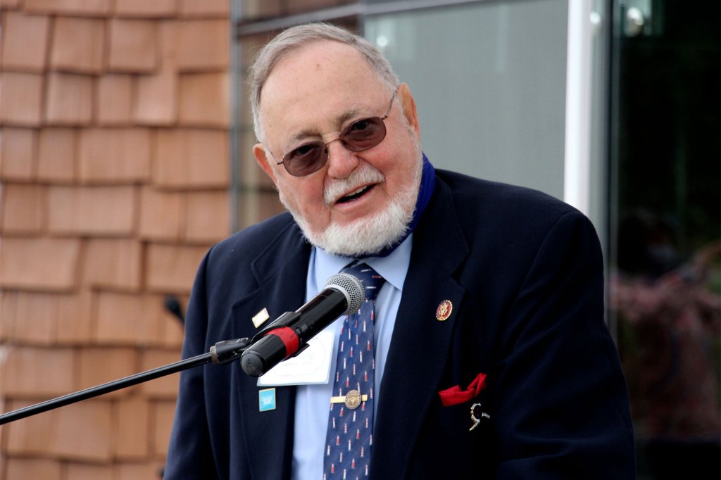 Rep. Don Young, an Alaska Republican, speaks during a ceremony in Anchorage, Alaska, celebrating the opening of a Lady Justice Task Force cold case office which will specialize in cases involving missing or murdered Indigenous women.