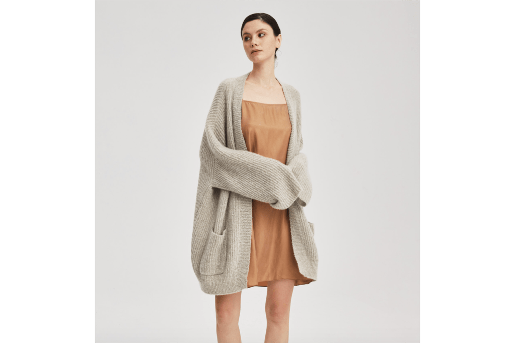 Nap Loungewear Plush Cashmere Rib-Knit Cardigan