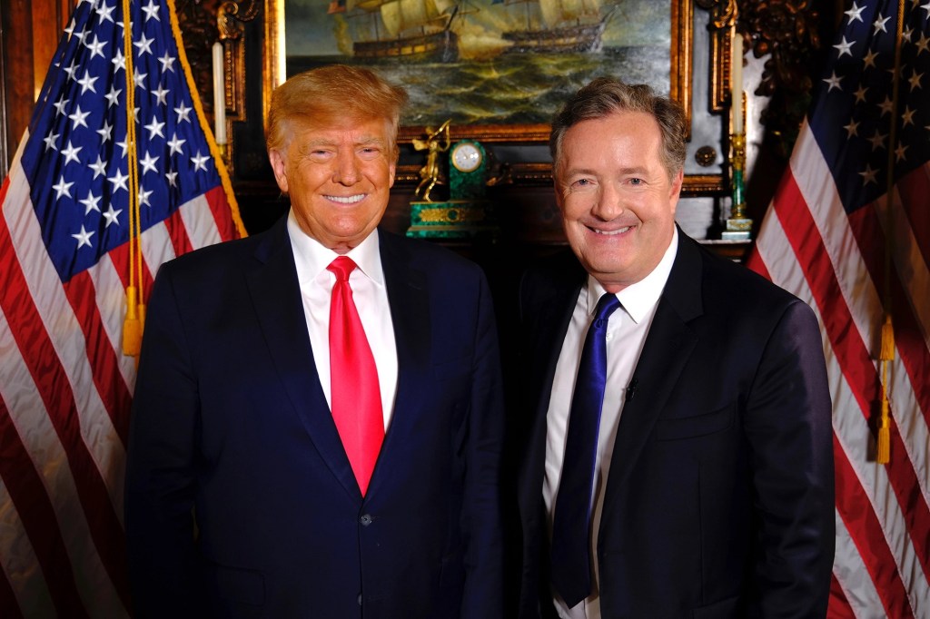 Donald Trump and Piers Morgan.