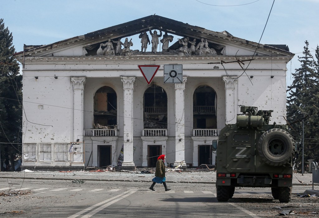 Destroyed theater.