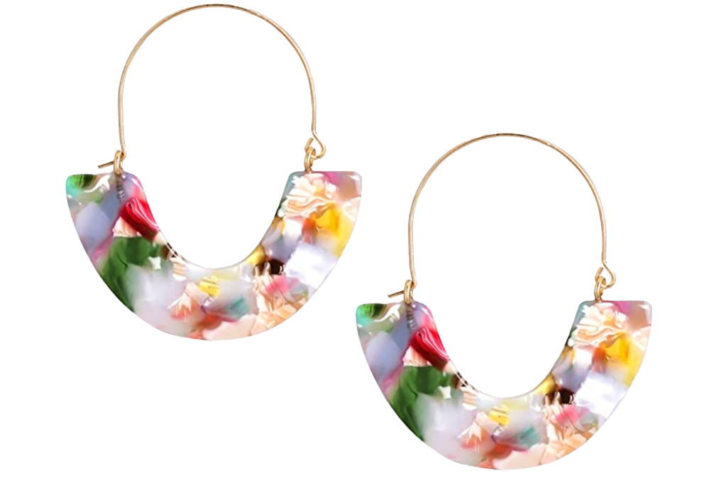 CealXHeny Tortoise Hoop Earrings