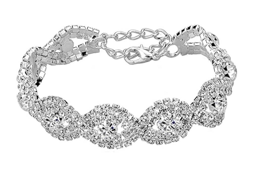 Long Way Silver-Plated Crystal Bracelet