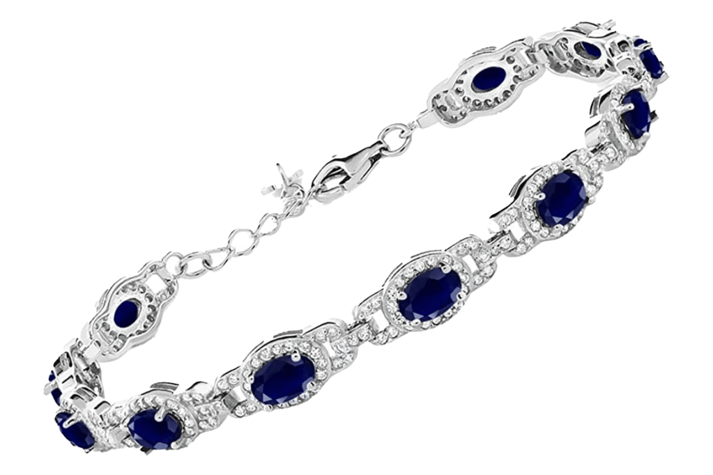 Gem Stone King Blue Sapphire Tennis Bracelet