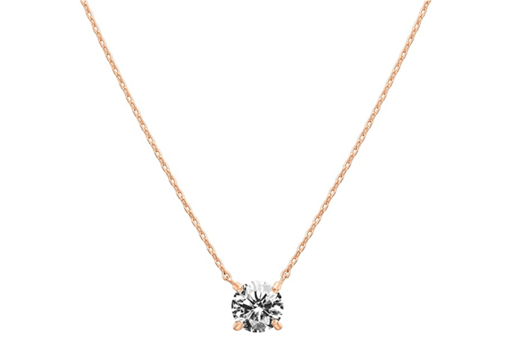 Pavoi 14K Gold-Plated Swarovski Crystal Solitaire Necklace