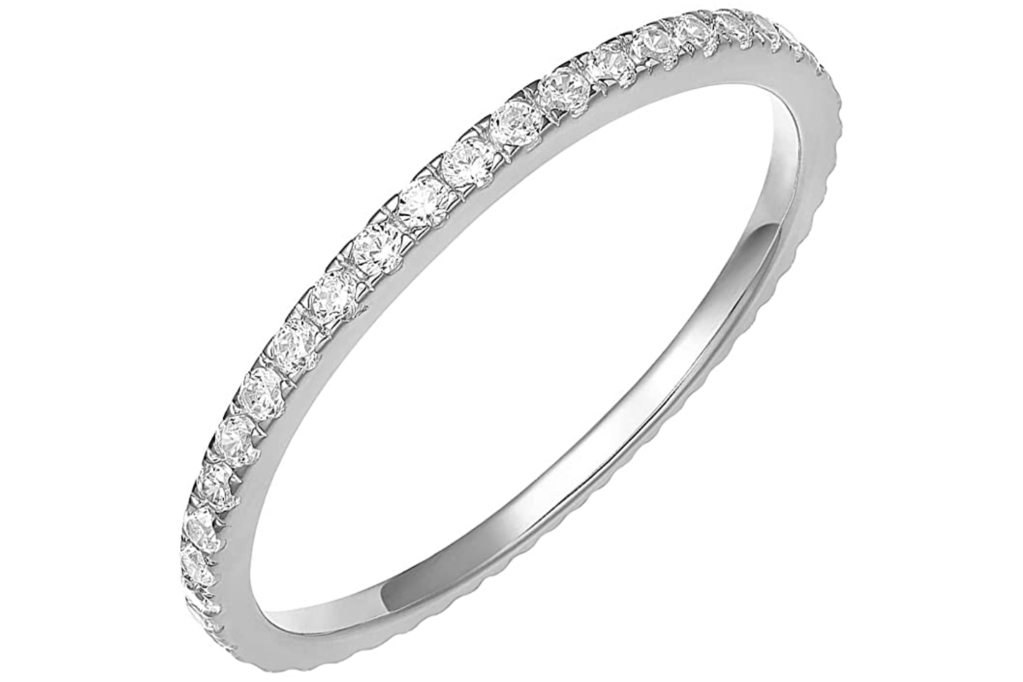 Pavoi 14K Gold-Plated Cubic Zirconia Diamond Stackable Ring