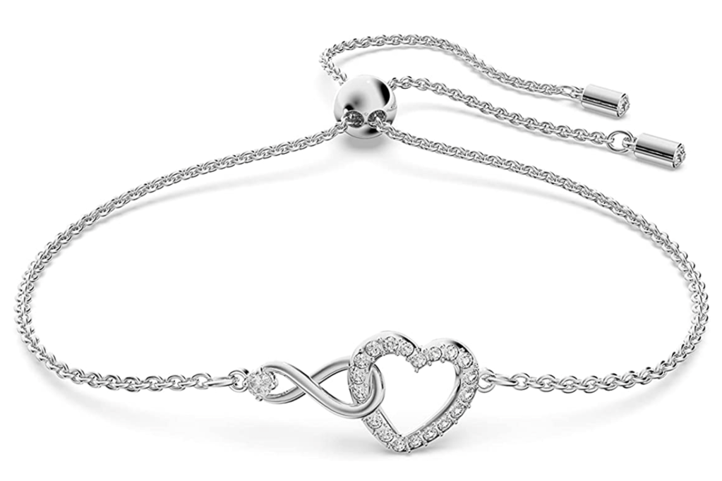 Swarovski Infinity Heart Crystal Bracelet, silver