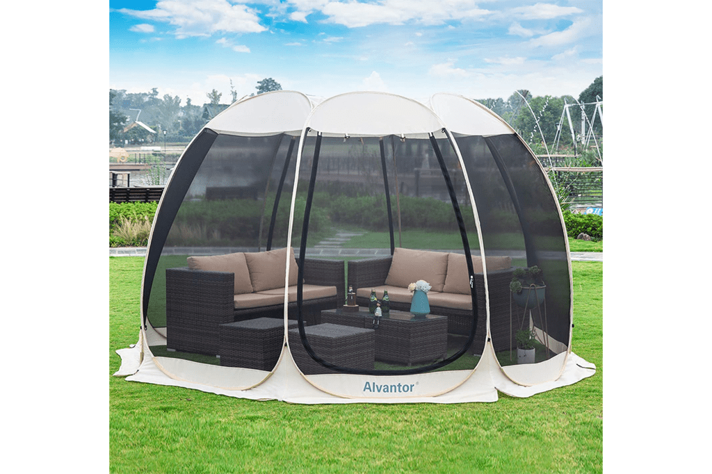 Circle netted gazebo