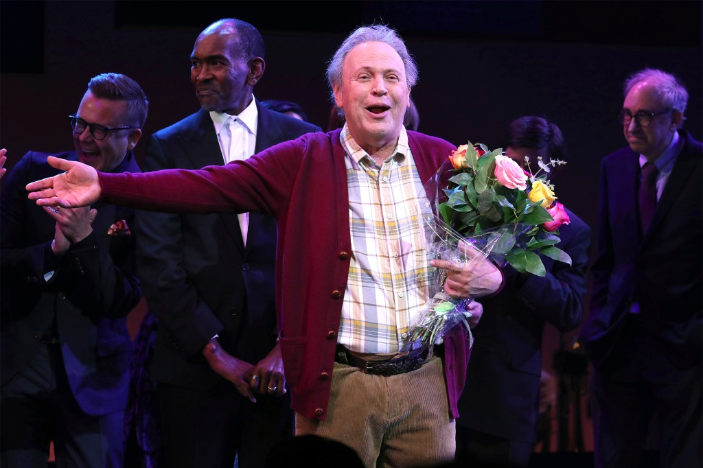 Billy Crystal during the Broadway opening night curtain call of "Mr. Saturday Night."