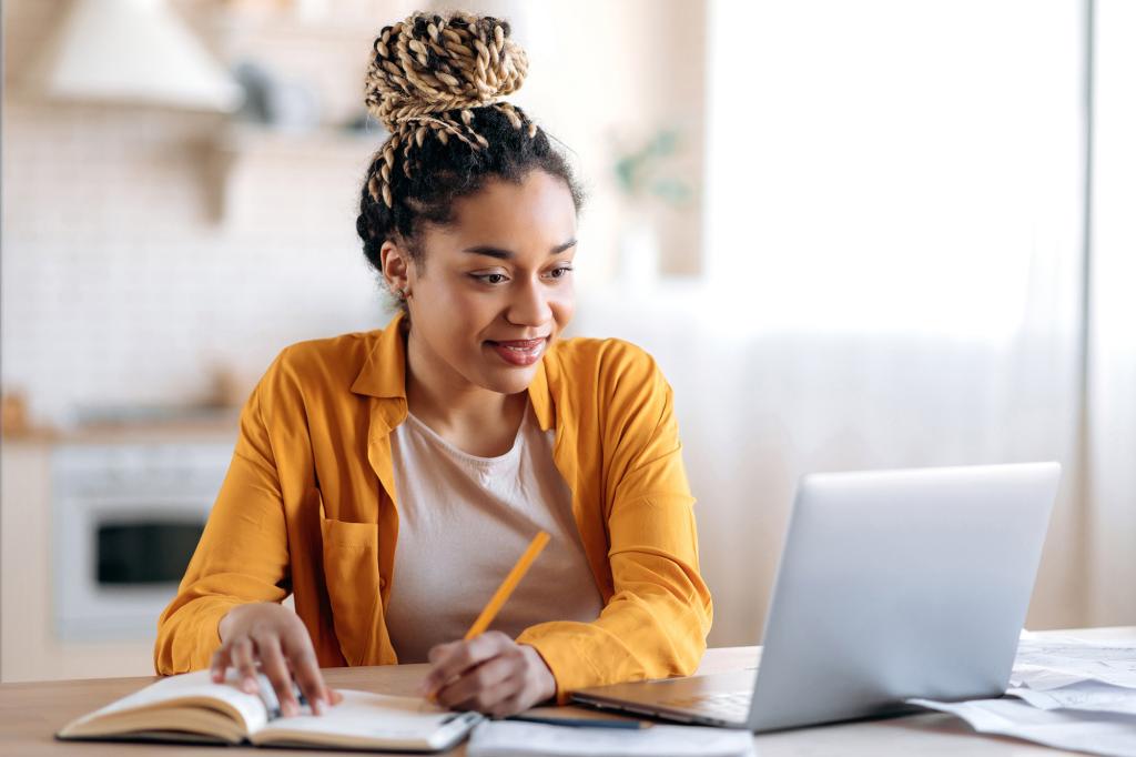 Woman at laptop computer