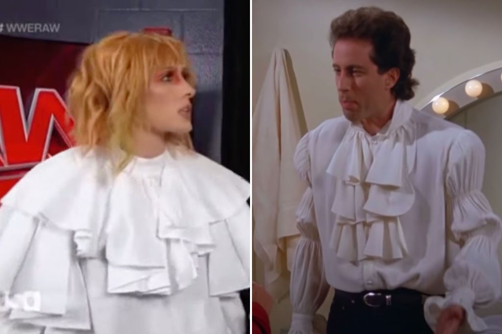 Becky Lynch wore a shirt very similar to Jerry Seinfeld's classic 'puffy shirt' on 'Monday Night Raw'.