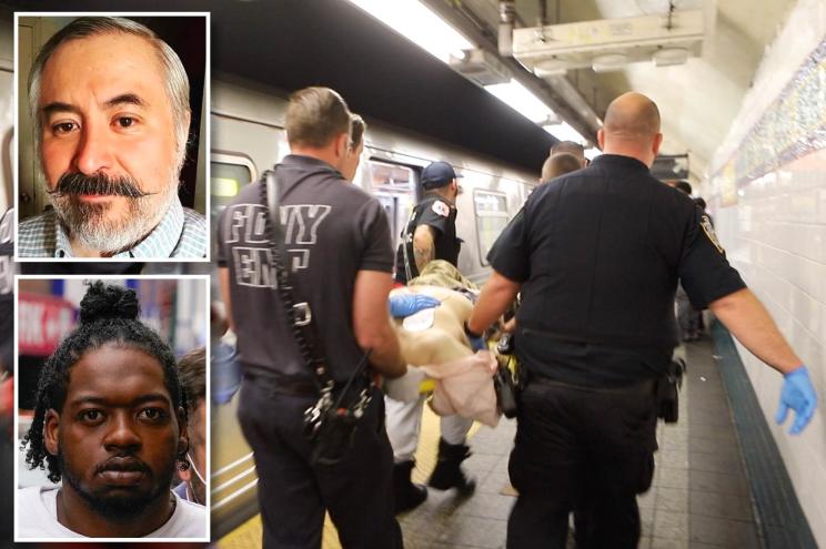 Daniel Enriquez (top inset) was the fourth person killed on the subway this year, shot at close range by suspect Andrew Abdullah (bottom inset), who has a criminal history 19-arrests long.