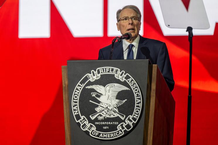 The NRA board voted 54-1 to reelect Wayne LaPierre as CEO/executive vice president at its annual meeting over the weekend in Houston.