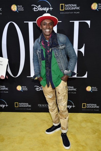 Chef Marcus Samuelsson attends the premiere of "We Feed People" at the SVA Theatre.