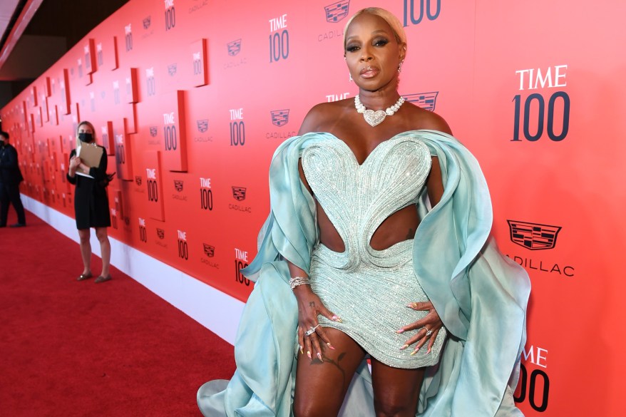 Mary J. Blige attends the 2022 TIME100 Gala. Blige was honored for her contributions to hip hop and R&B, as well as her performance at the 2022 Super Bowl.