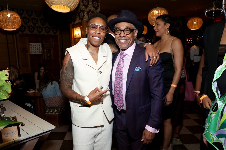 Lena Waithe and Giancarlo Esposito attend the after party for the premiere of Lena Waithe and Andrew Dosunmu’s Netflix Film "Beauty" at The Tribeca Festival on June 11, 2022.