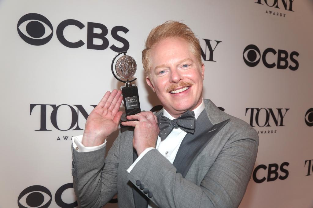 NEW YORK, NEW YORK - JUNE 12: Jesse Tyler Ferguson winner of Best Performance by an Actor in a Featured Role in a Play for "Take Me Out" poses in the press room during the 75th Annual Tony Awards at Radio City Music Hall on June 12, 2022 in New York City. (Photo by Bruce Glikas/WireImage)