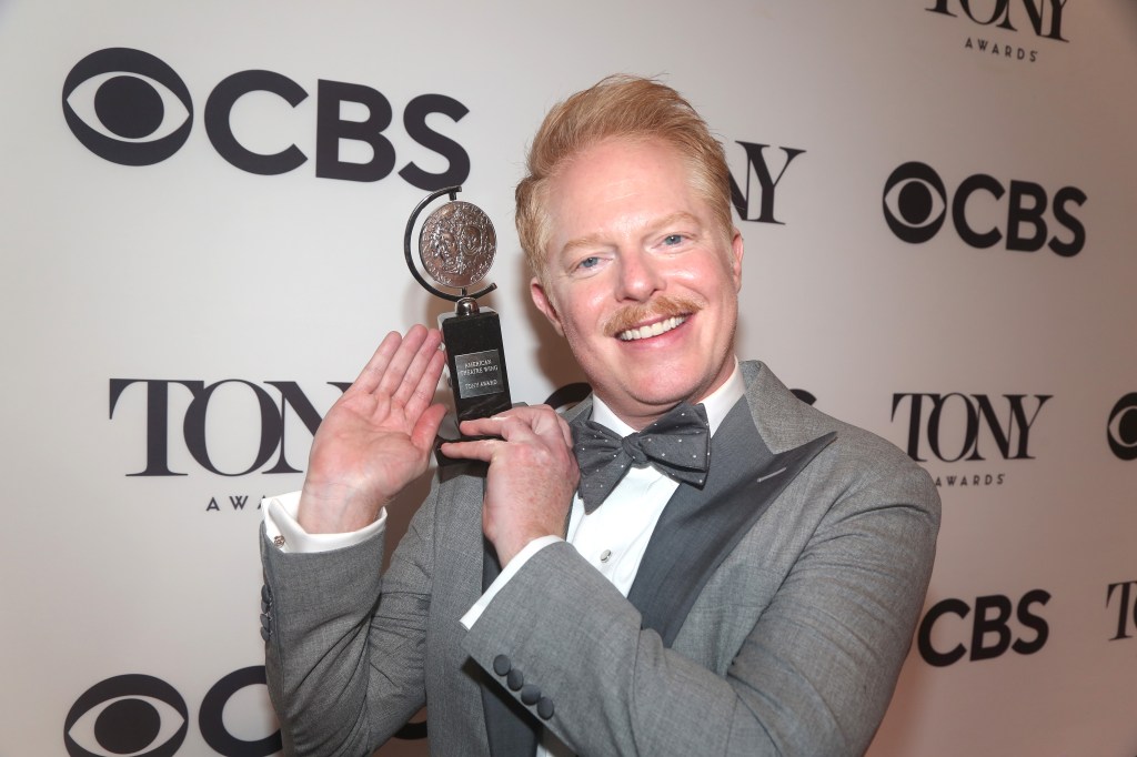 NEW YORK, NEW YORK - JUNE 12:  Jesse Tyler Ferguson winner of Best Performance by an Actor in a Featured Role in a Play for "Take Me Out" poses in the press room during the 75th Annual Tony Awards at Radio City Music Hall on June 12, 2022 in New York City. (Photo by Bruce Glikas/WireImage)