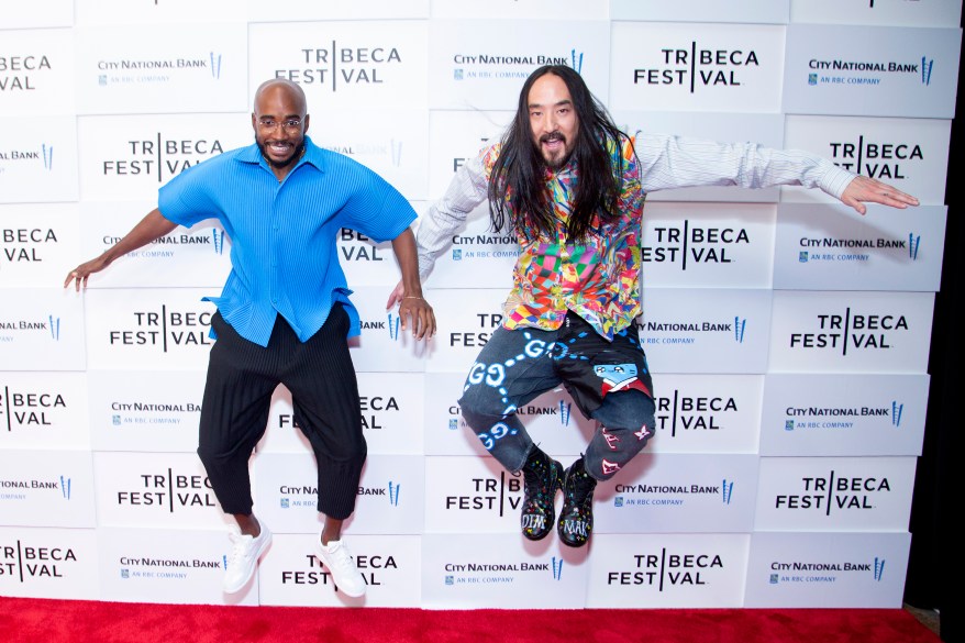 Jacques Morel and Steve Aoki attend Storytellers during the Tribeca Film Festival on June 13, 2022.