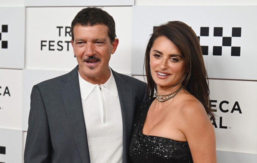 Antonio Banderas and Penelope Cruz attend the "Official Competition" premiere during the 2022 Tribeca Film Festival on June 14, 2022.