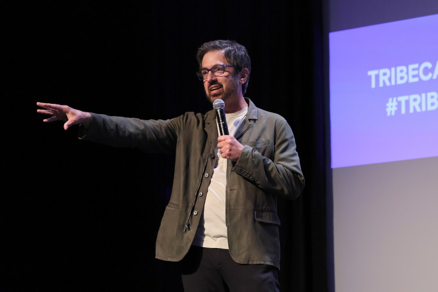 Ray Romano speaks during the "Somewhere In Queens" premiere at the 2022 Tribeca Festival at BMCC Tribeca PAC on June 10, 2022 in New York City.