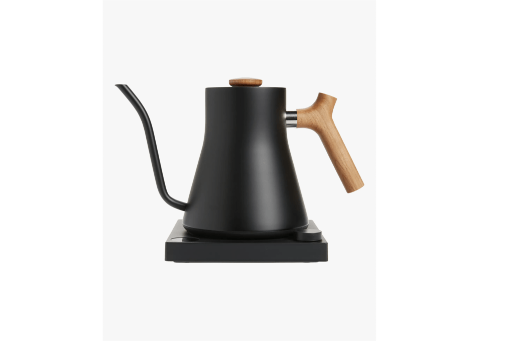 A black tea kettle