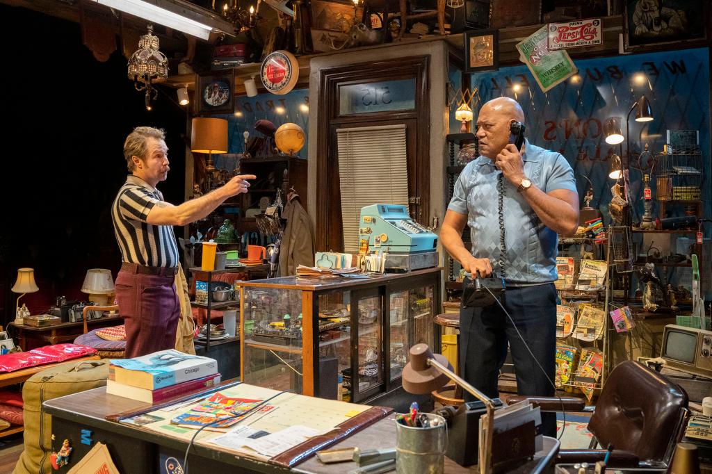 Sam Rockwell and Laurence Fishburne during a performance of "American Buffalo."