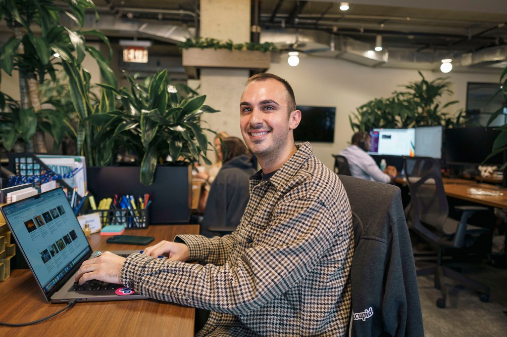 Michael Kaye at desk